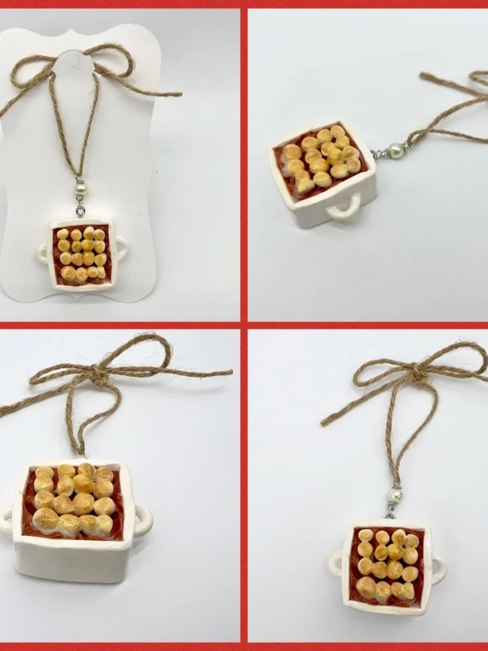 Thanksgiving/Christmas Dinner Ornament | Handmade Holiday Food Decor